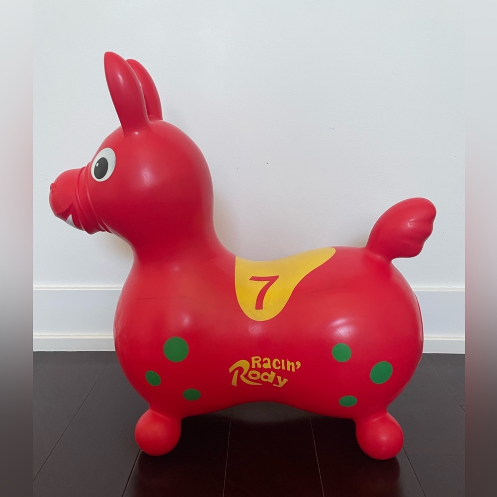 Gymnic Roxy bounce pony in red, Made in Italy